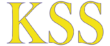 KSS logo: yellow letters with a purple outline on a black background
